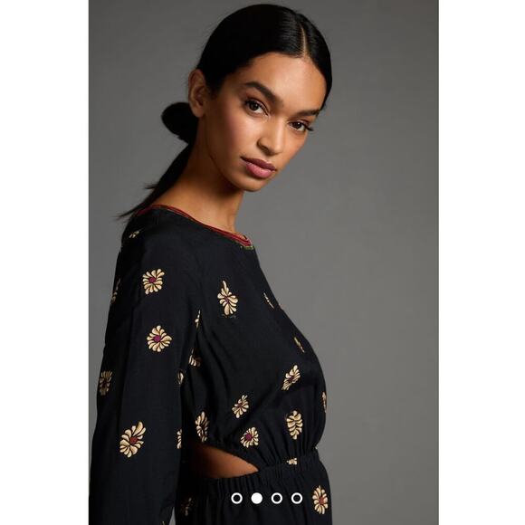 NWT - Farm Rio Long-Sleeve Cutout Jumpsuit - Small - Picture 2 of 7